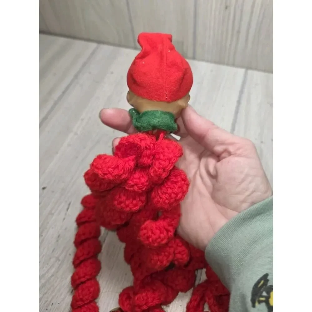 Vintage Handmade 1950s Christmas Elf Door Jingle Bells Holiday Festive Pixie